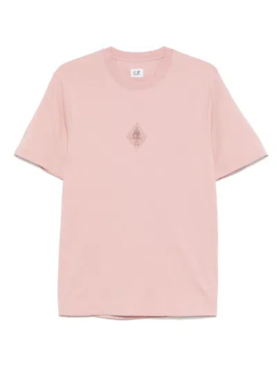 C.p. Company Logo-print T-shirt In Pink