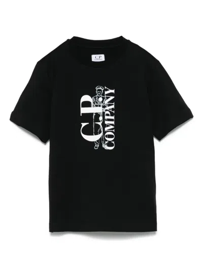 C.p. Company T-shirt Mit Logo-print In Schwarz