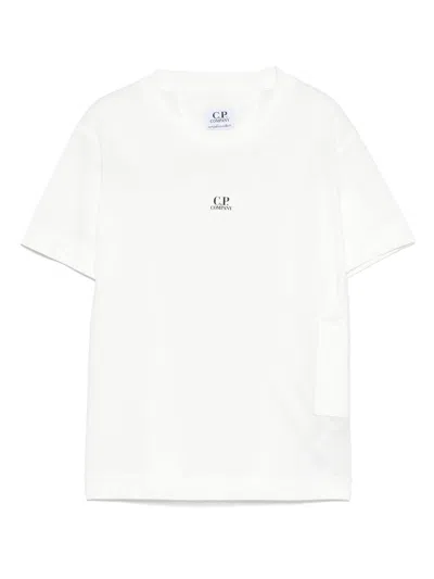 C.p. Company Kids' Logo-print T-shirt In White