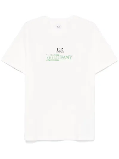 C.p. Company Logo-print T-shirt In White