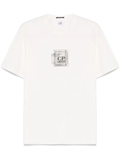 C.p. Company Logo-print T-shirt In White