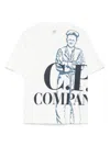 Shop C.p. Company Logo-print T-shirt In White