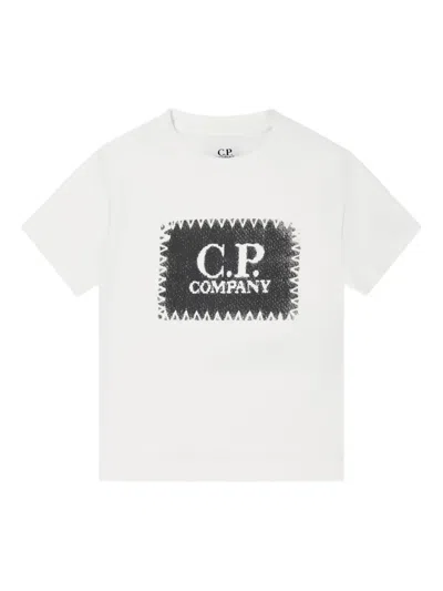 C.p. Company Kids' Logo-print T-shirt In White