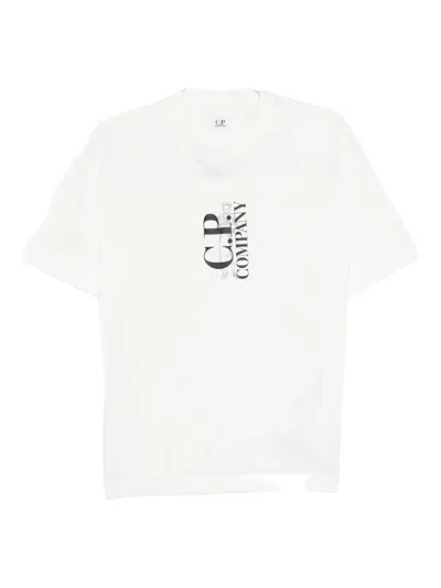 C.p. Company Logo-print T-shirt In White