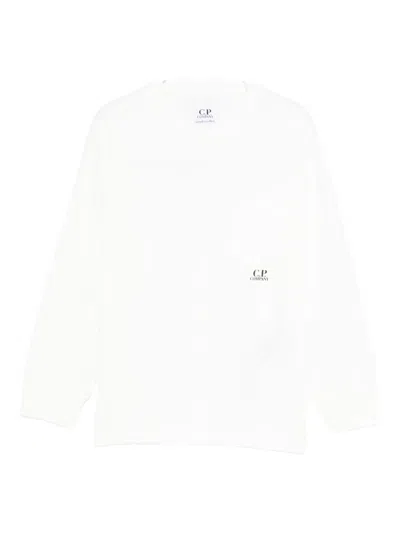 C.p. Company Kids' Logo-print T-shirt In White