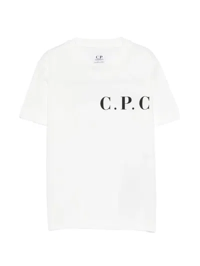 C.p. Company Logo-print T-shirt In White