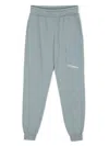 C.p. Company Logo-printed Jersey Trousers In Blue