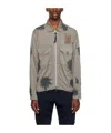 C.p. Company Logo-printed Casual Jacket In Gray