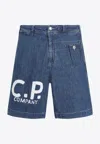 C.p. Company C. P. Company Man Denim Shorts Blue Size 34 Cotton In Gray