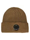 C.p. Company Lens-detail Beanie In Toffee