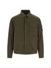C.p. Company Logo Shirt Jacket - Green In Green