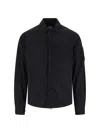C.p. Company Logo Shirt Jacket In Black