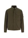 C.p. Company Logo Shirt Jacket - Green In Brown