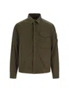 C.p. Company Logo Shirt Jacket - Green In Brown