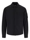 C.p. Company Logo Shirt Jacket In Black