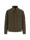 C.p. Company Logo Shirt Jacket - Green In Green