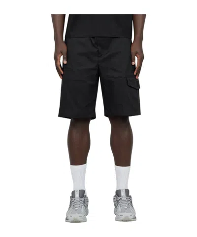 C.p. Company Logo Shorts In Black