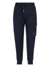 C.p. Company Utility Trousers With Elastic Waistband And Cargo Pocket In Blue