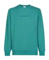 C.p. Company Logo Sweater In Green