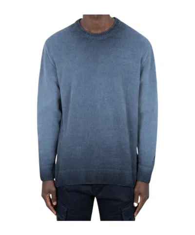 C.p. Company Chenille Cotton Sweater In Total Eclipse