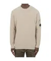 C.p. Company Knitwear Crew Neck In Merino Wool Felted Clothing In Gray