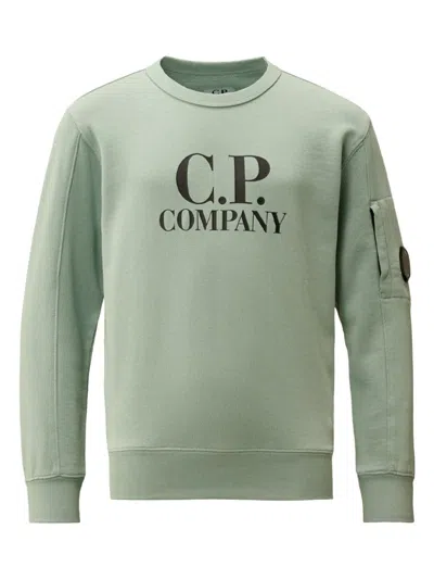 C.p. Company Kids' Logo Sweatshirt In Green