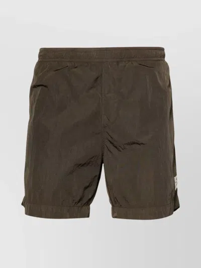 C.P. COMPANY LOGO SWIM SHORTS WITH BACK POCKET