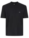 C.p. Company Cotton T-shirt With Logo In Black