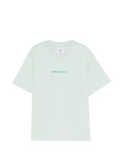 C.p. Company Kids' Logo T-shirt In Blue