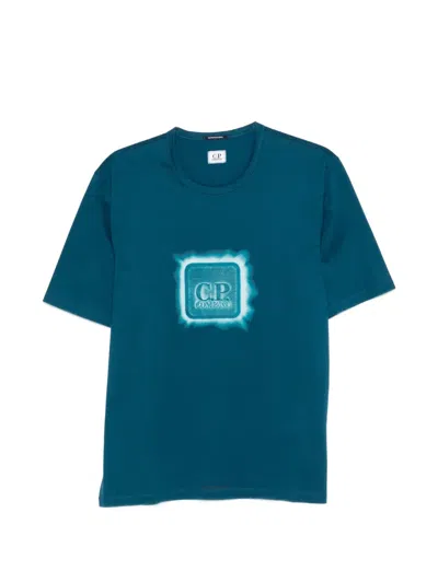 C.p. Company Cp Company Logo T Shirt Blue In Multi