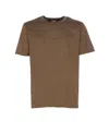 C.p. Company Crewneck Short Sleeve T-shirt Regular Fit In Brown