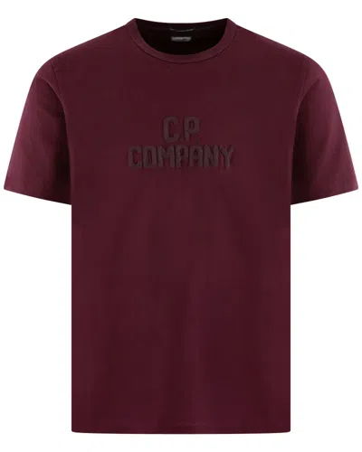 C.p. Company Logo T-shirt In Brown