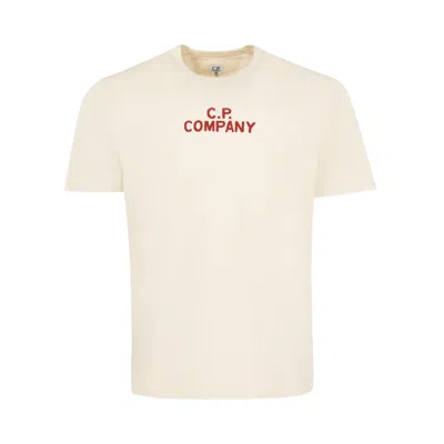 Pre-owned C.p. Company Logo T-shirt 'pistachio Shell' | Tan | Men's Size Xl