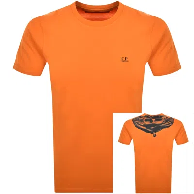 C.p. Company Cp Company Logo T Shirt Russet Orange