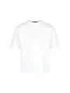 C.p. Company White T-shirt With Logo Embroidered On The Front Tone-on-tone In White