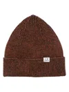 C.p. Company Logo-tag Beanie In Red