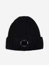 C.p. Company Lens Detail Beanie Hat In Nero