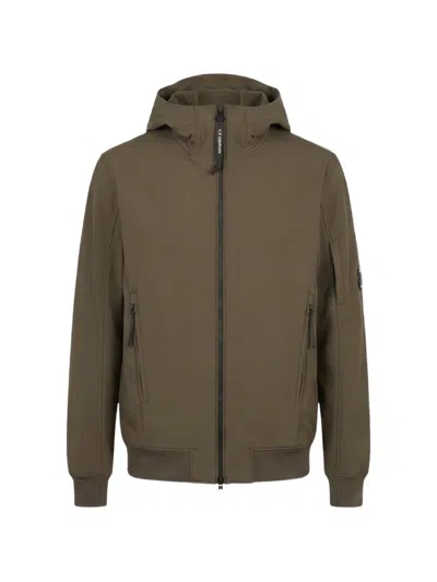 C.p. Company Logo-detail Bomber Jacket In Green