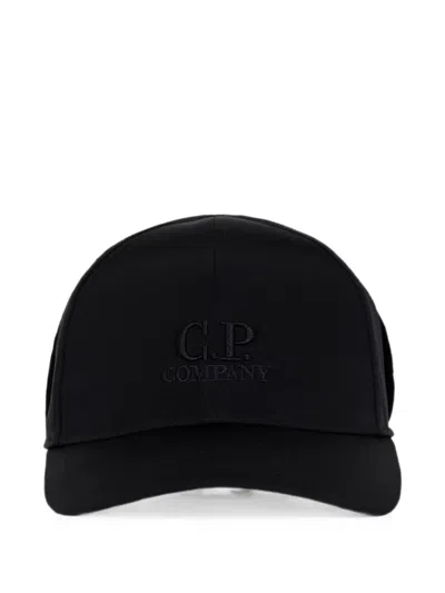 C.p. Company Cp Company Company Goggle Curved Peak Baseball Cap In Black