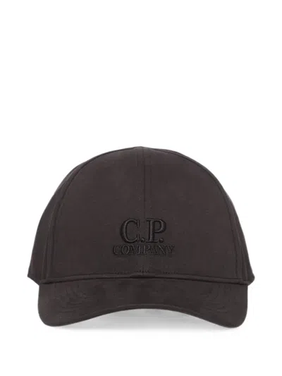 C.p. Company Logo-embroidered Gabardine Cap In Brown