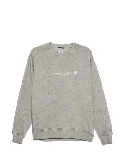 C.p. Company Logo-motif Sweatshirt In Gray