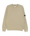 C.p. Company C.p.company Crew Neck Sweatshirt With Logo Patch In Brown