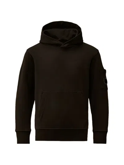 C.p. Company Kids' Logo-patch Hoodie In Black