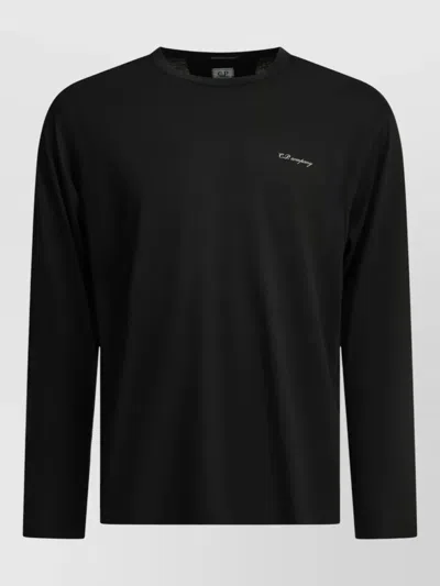 C.p. Company C.p.company Crewneck T-shirt With Logo In Black