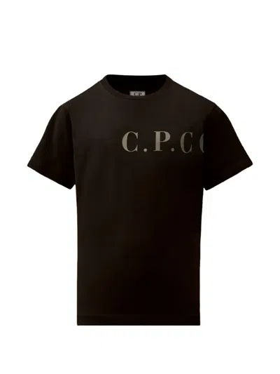 C.p. Company Kids' Logo-print Short-sleeve T-shirt In Black