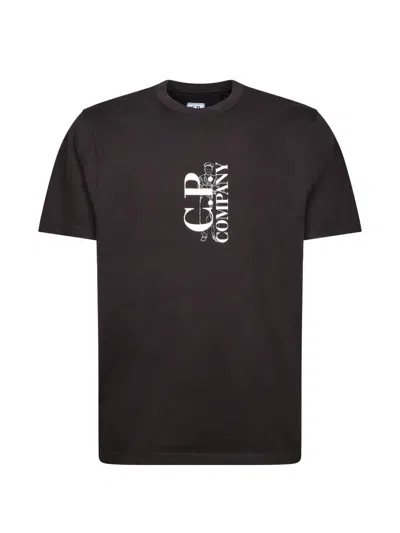 C.p. Company Logo-print Short-sleeve T-shirt In Black