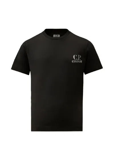 C.p. Company Kids' Logo-print T-shirt In Black