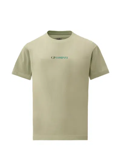 C.p. Company Kids' Logo-print T-shirt In Green