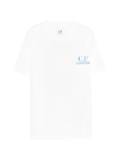 C.p. Company Kids' Logo-print T-shirt In White