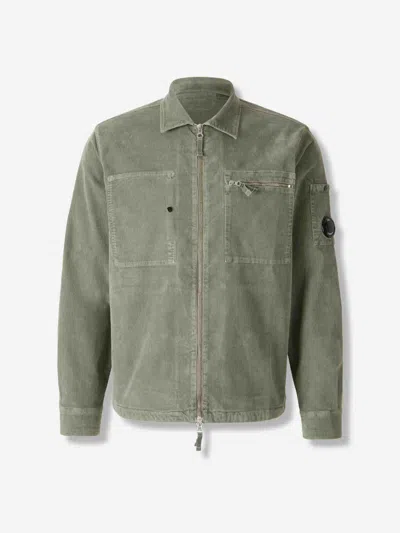C.p. Company Long Coat Cp Company In Green